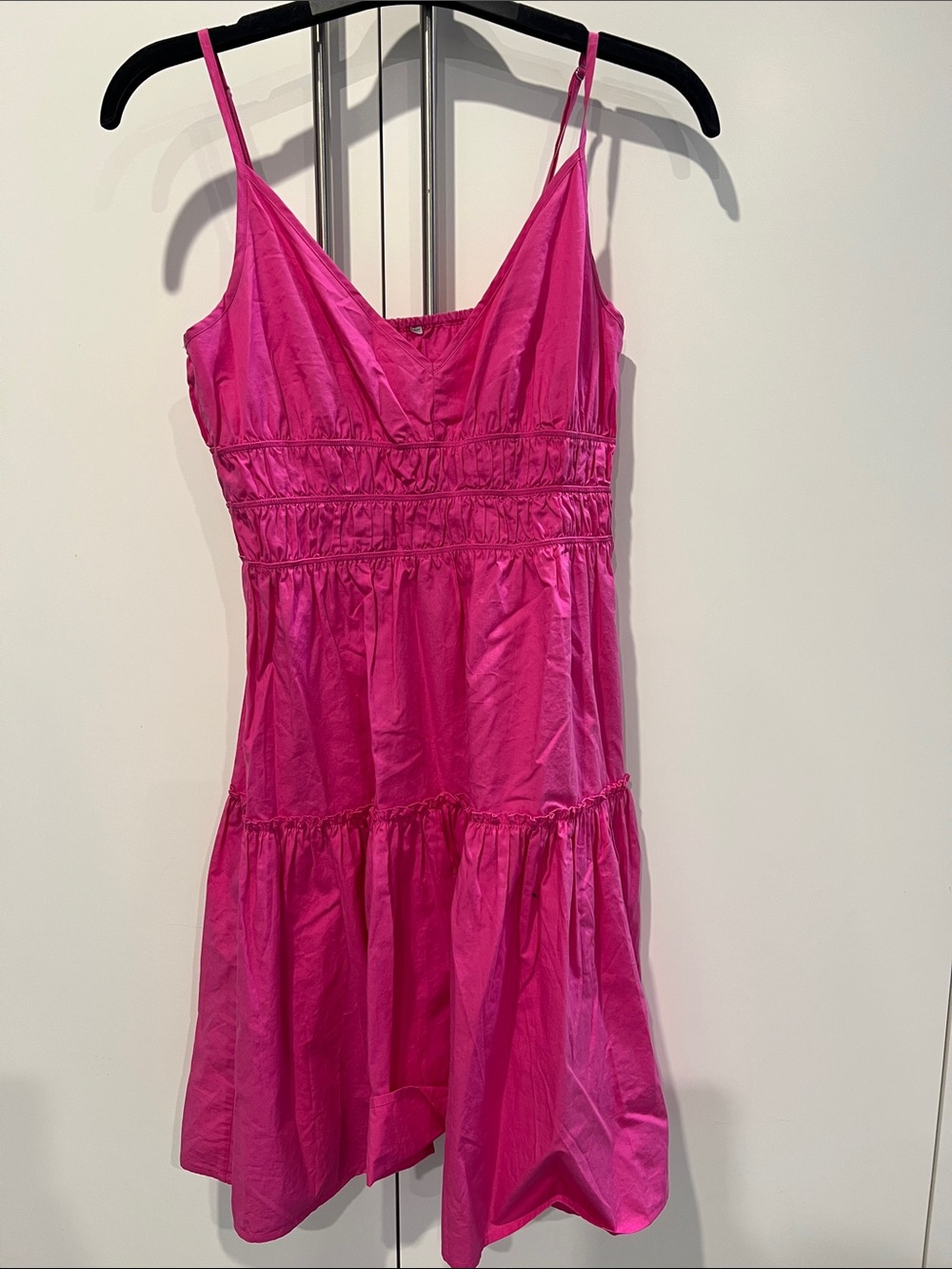 Rails Bright Pink Sleeveless Ruffled Sundress